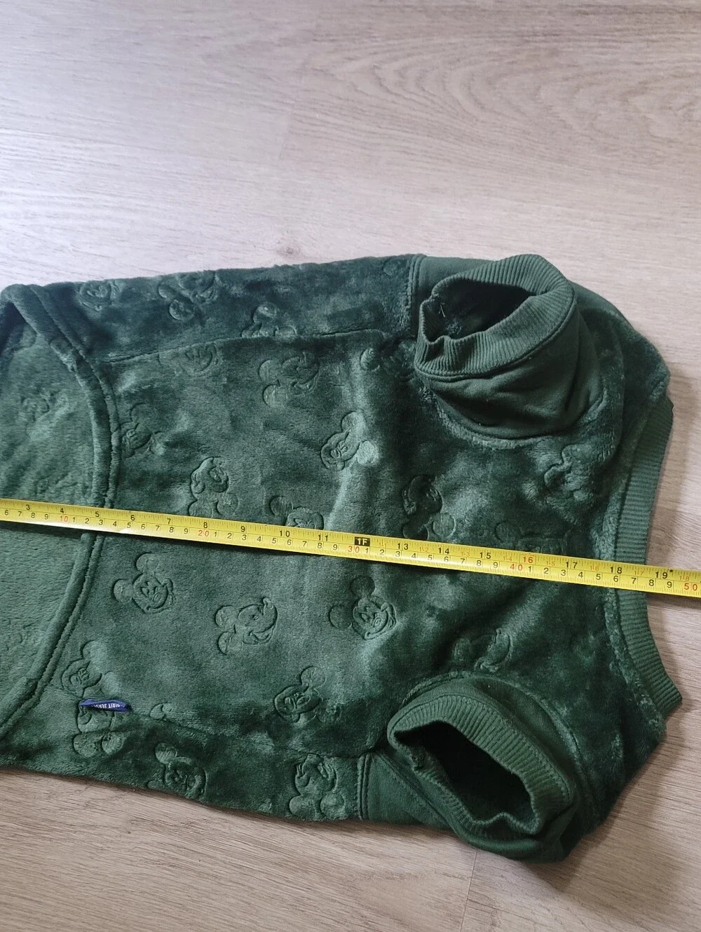 Disney Parks Spirit Jersey Dog Pet Sweater XL Green Fleece Mickey Mouse Matching